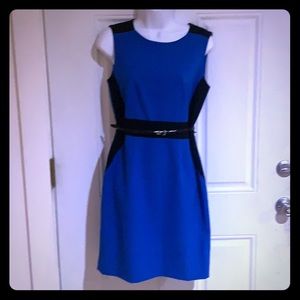 ❤️ CALVIN KLEIN BLUE COLORBLOCK DRESS 8P